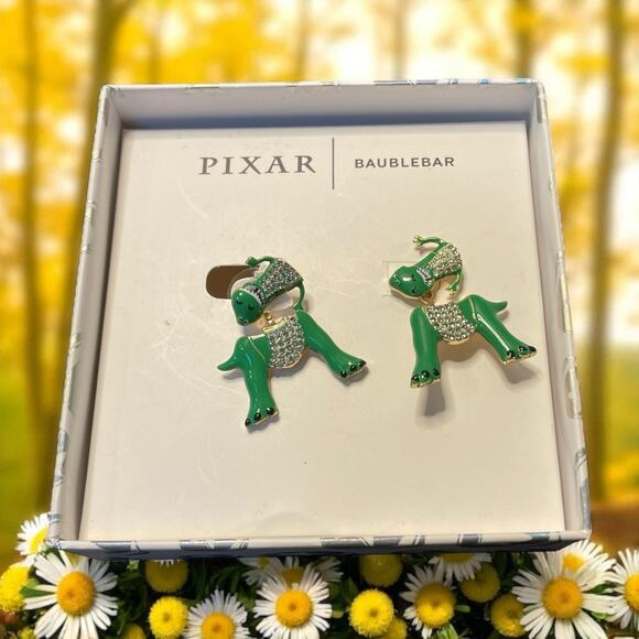 Disney Baublebar X Pixar Earrings Toy Story Rex Dinosaur 3D Dangle Gift Summer - Picture 1 of 10